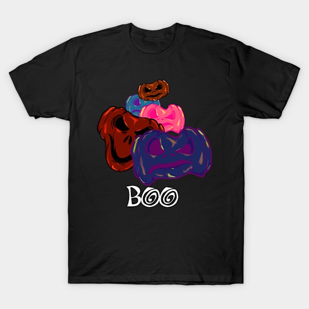 Cool scary Pumpkins T-Shirt by mephobiadesigns